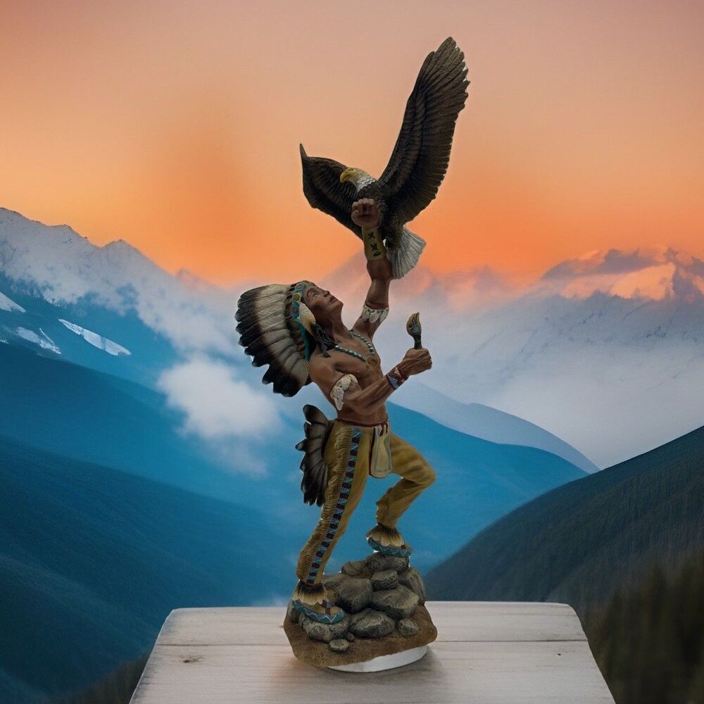 1995 Hamilton Collection “Talisman of Courage 15” Native American Sculpture READ